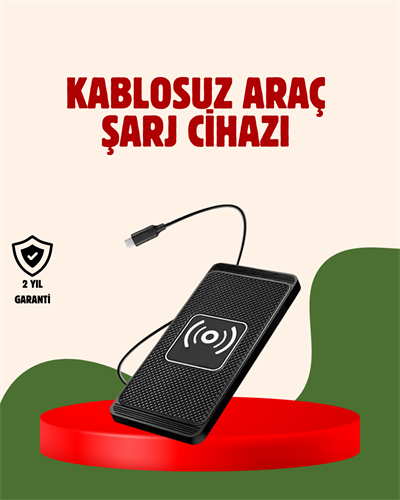 Kablosuz Manyetik Araç Şarj Pedi – Hızlı, Güvenli, Isınma Korumalı Tasarım
