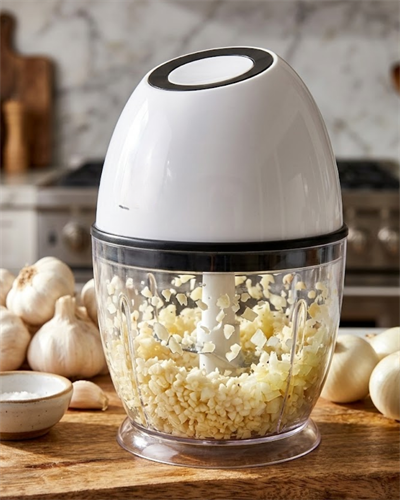 Kablosuz Mini Doğrayıcı 450 ML Şarjlı Sebze Doğrayıcı Paslanmaz Çelik Bıçaklı