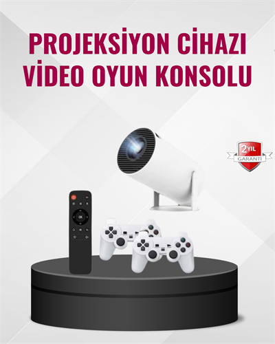 Kablosuz Mini Projeksiyon Cihazı Oyun ve Film İçin Taşınabilir Ev Sineması