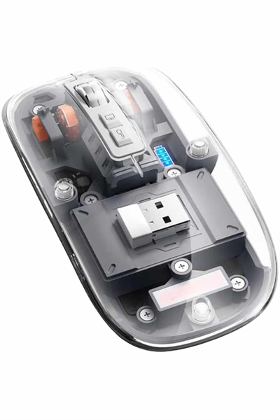 Kablosuz Mouse Fare Şarjlı Bluetooth Wireless Çift Modlu Sessiz
