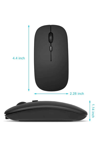 Kablosuz Mouse Fare Şarjlı Bluetooth Wireless Çift Modlu Sessiz