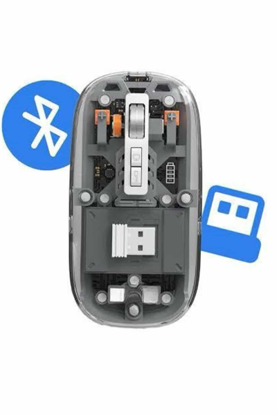 Kablosuz Mouse Fare Şarjlı Bluetooth Wireless Çift Modlu Sessiz