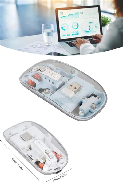 Kablosuz Mouse Fare Şarjlı Bluetooth Wireless Çift Modlu Sessiz