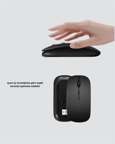 Kablosuz Oyuncu Mouse – Anlık DPI Geçişi, Gelişmiş Sensör, Hassas ve Akıcı Kontrol