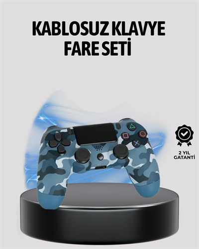 Kablosuz PS4 Controller Çift Motorlu Dayanıklı Gamepad