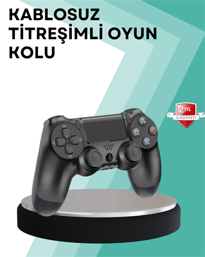 Kablosuz PS4 Oyun Kolu – Çift Titreşimli Motor, Uzun Pil Ömrü ve Hassas Kontrol
