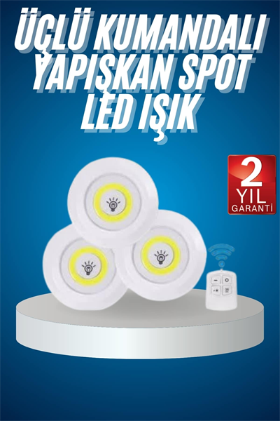 Kablosuz Pilli Işıldak  Masa Lambası Mutfak Tezgah Altı Banyo Dolabı Dolap İçi