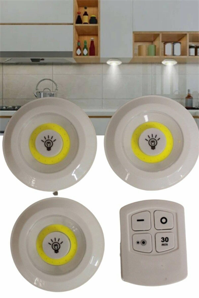 Kablosuz Pilli Işıldak  Masa Lambası Mutfak Tezgah Altı Banyo Dolabı Dolap İçi