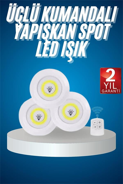 Kablosuz Pilli Işıldak  Masa Lambası Mutfak Tezgah Altı Banyo Dolabı Dolap İçi