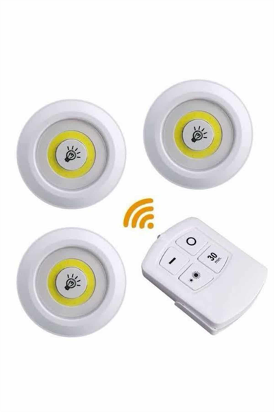 Kablosuz Pilli Işıldak  Masa Lambası Mutfak Tezgah Altı Banyo Dolabı Dolap İçi