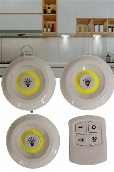 Kablosuz Pilli Işıldak  Masa Lambası Mutfak Tezgah Altı Banyo Dolabı Dolap İçi