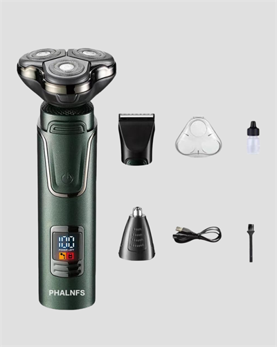 Kablosuz Profesyonel Erkek Bakım Seti – 3 Başlıklı, 3D Akıllı Kesim, Taşınabilir