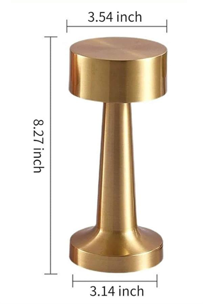 Kablosuz Renkli Masa ve Gece Lambası Altın Rengi Dokunmatik Led Lamba