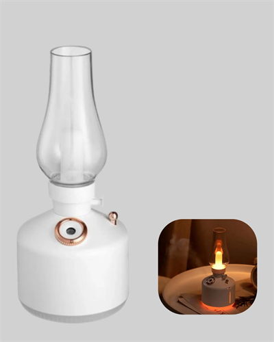Kablosuz Retro Buhar Makinesi Gaz Lambası Tasarım Ledli Difüzör