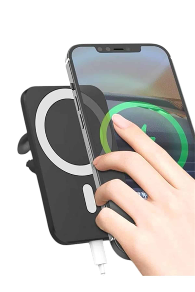 Kablosuz Şarj Aleti Magsafe Araç Içi Manyetik Şarj 15W İOS Uyumlu