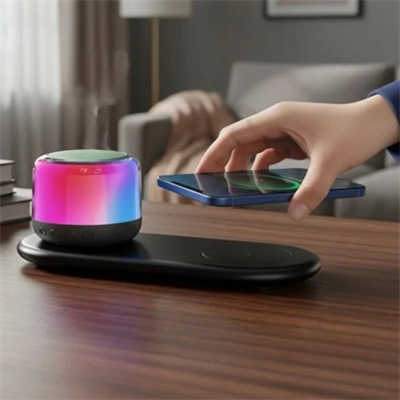 Kablosuz Şarj Standlı Bluetooth Hoparlör