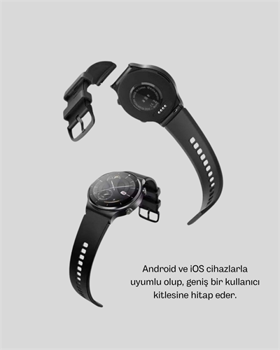 Kablosuz Şarjlı Bluetooth Görüşmeli Akıllı Saat – Android & iOS Uyumlu
