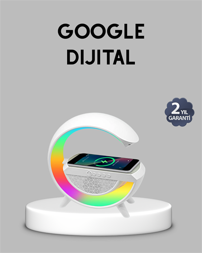 Kablosuz Şarjlı Bluetooth Hoparlör ve Gece Lambası – NFC, FM Radyo, RGB Işık