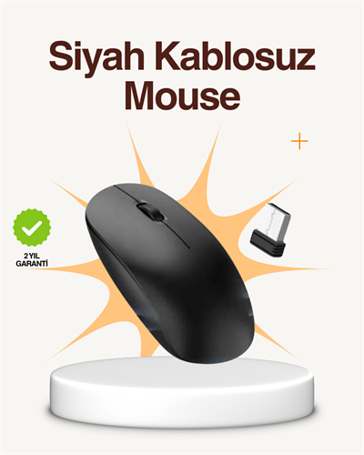 Kablosuz Sessiz Mouse – Ayarlanabilir DPI ve USB Bağlantılı