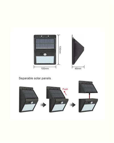 Kablosuz Solar LED Lamba | Bahçe, Veranda, Merdiven Işığı, Otomatik Aç-Kapa Sensörlü