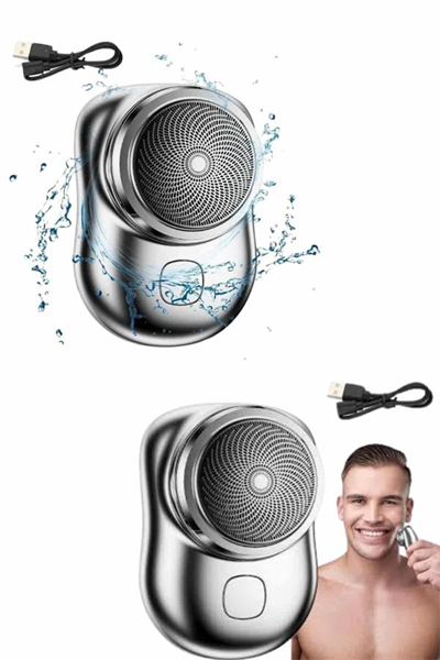 Kablosuz Tıraş Makinesi Günlük Hızlı Taşınabilir Şarjlı Yuvarlak Paslanmaz Çelik