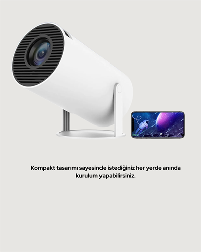 Kablosuz ve Kablolu Bağlantı Seçenekli Ev Tipi Projeksiyon