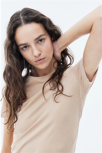 Kadın Bisiklet Yaka Regular Kalıp T-shirt