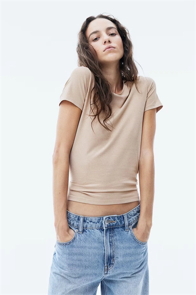 Kadın Bisiklet Yaka Regular Kalıp T-shirt