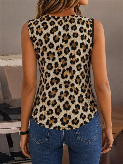 Kadın Sıfır Kol V Yakalı Düğmeli Blok Renkli Atlas Yelek