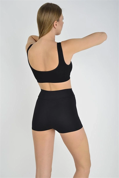 Kadın Sporcu Kısa Şort Boxer Vizon