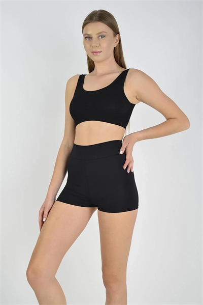 Kadın Sporcu Kısa Şort Boxer Vizon