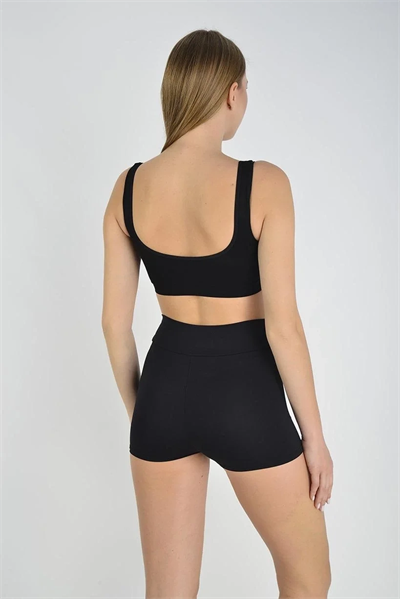 Kadın Sporcu Kısa Şort Boxer Vizon