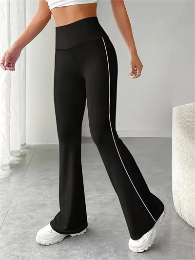 Kadın Yüksel Bel Yan şerit Detaylı Uzun Dalgıç Tayt