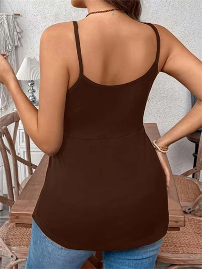 Kadın önden çapraz Askılı Uzun Vıskon Bluz