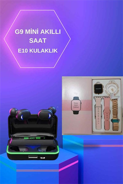 Kadınlara Özel Bileklik Hediyeli Akıllı Saat ve Dijital Göstergeli ANC Özellikli Bluetooth Kulaklık