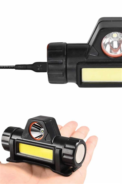 Kafa Lambası Çalışma Işığı Kafa Feneri Şarjlı Mıknatıslı Fenerli