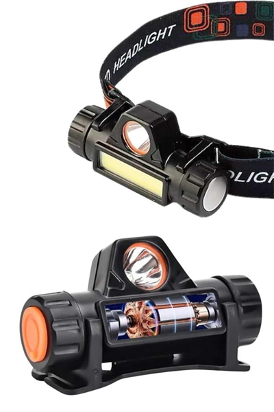 Kafa Lambası Çalışma Işığı Kafa Feneri Şarjlı Mıknatıslı Fenerli