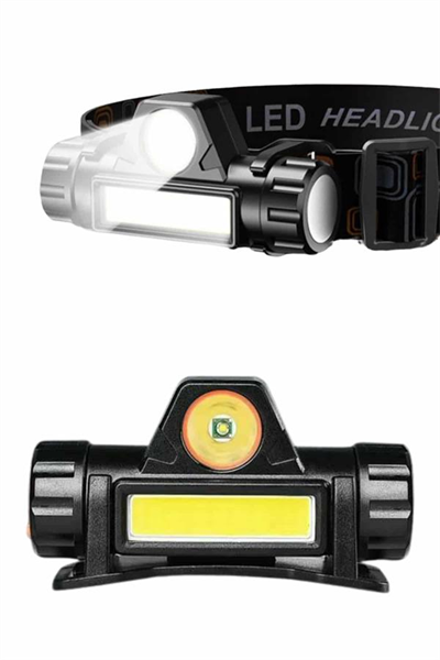 Kafa Lambası Çalışma Işığı Kafa Feneri Şarjlı Mıknatıslı Fenerli