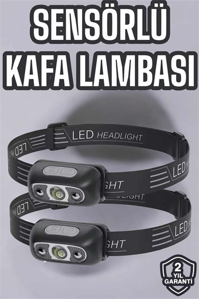 Kafa Lambası Kamp Lambası Led Işık Şarjlı Ayarlanabilir