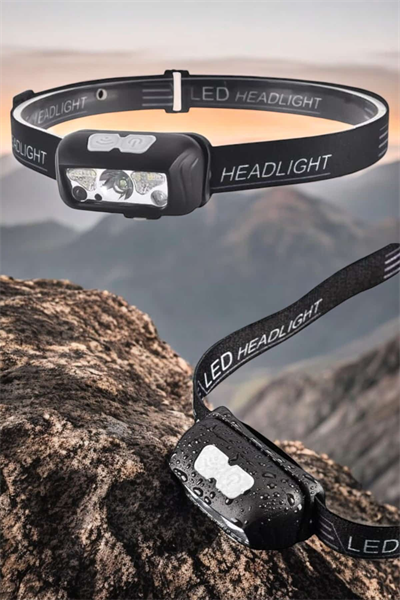 Kafa Lambası Kamp Lambası Sensörlü Şarjlı Ayarlanabilir