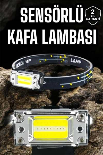 Kafa Lambası Led Fener Pratik Taşınabilir Ayarlanabilir USB Şarjlı