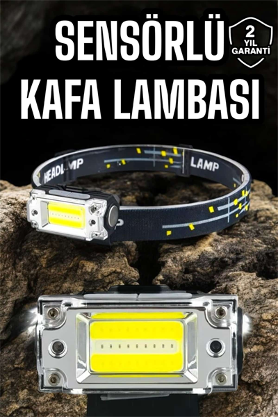 Kafa Lambası Led Fener Pratik Taşınabilir Ayarlanabilir USB Şarjlı