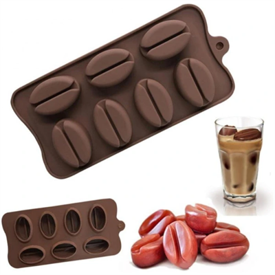 Kahve Çekirdeği Şekilli Silikon Kalıp