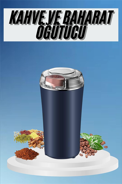 Kahve ve Baharat Öğütücü Kolay Temizlenebilir Paslanmaz Çelik Taşınabilir