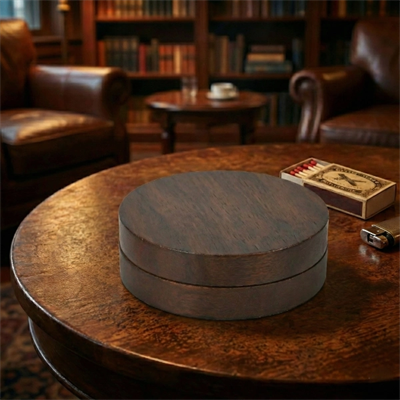 Kahverengi Bambu Kapaklı Küllük