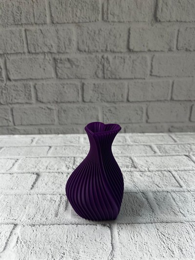 Kalpli Mor Mini Vazo 5 cm Dekoratif Masa Üstü Aksesuar