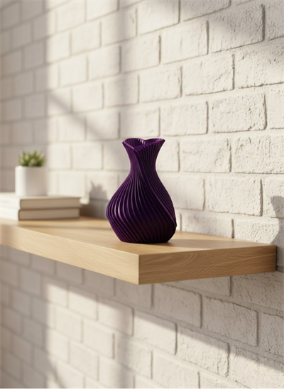 Kalpli Mor Mini Vazo 5 cm Dekoratif Masa Üstü Aksesuar