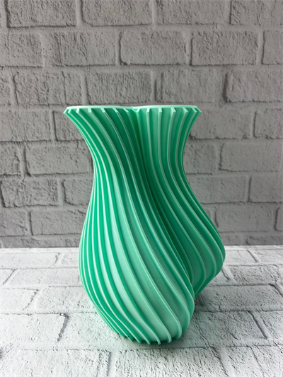 Kalpli Turkuaz Dekoratif Vazo 24 cm Modern Şık Tasarım