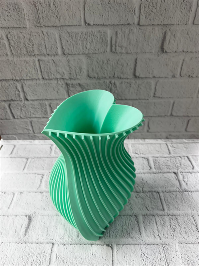 Kalpli Turkuaz Dekoratif Vazo 24 cm Modern Şık Tasarım