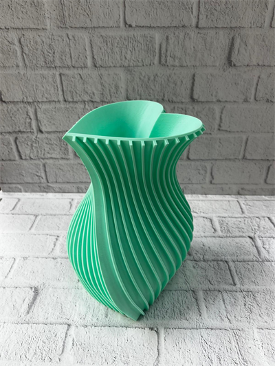 Kalpli Turkuaz Dekoratif Vazo 24 cm Modern Şık Tasarım